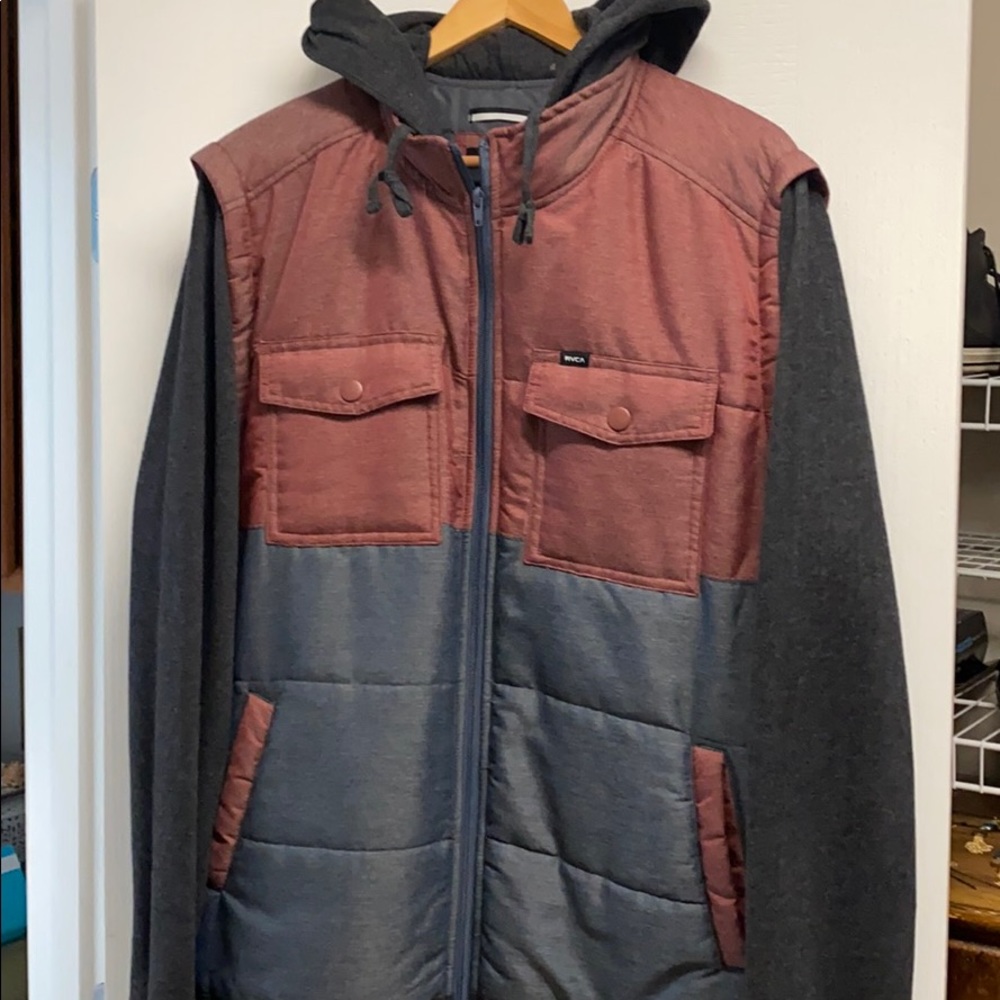Hooded RVCA vest style jacket